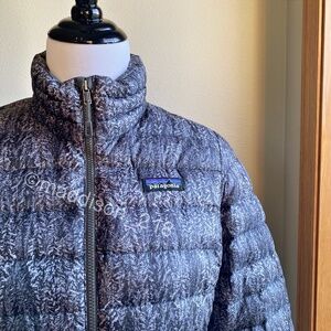Patagonia Down Sweater Jacket Small Forestland Tailored Grey Black Snowy S